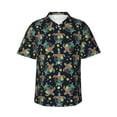 thumbnail image 2 of Picia Colorful Turtles Gentle Cotton Regular Fit Short Sleeve Casual Hawaiian Shirt for Men-Medium, 2 of 9