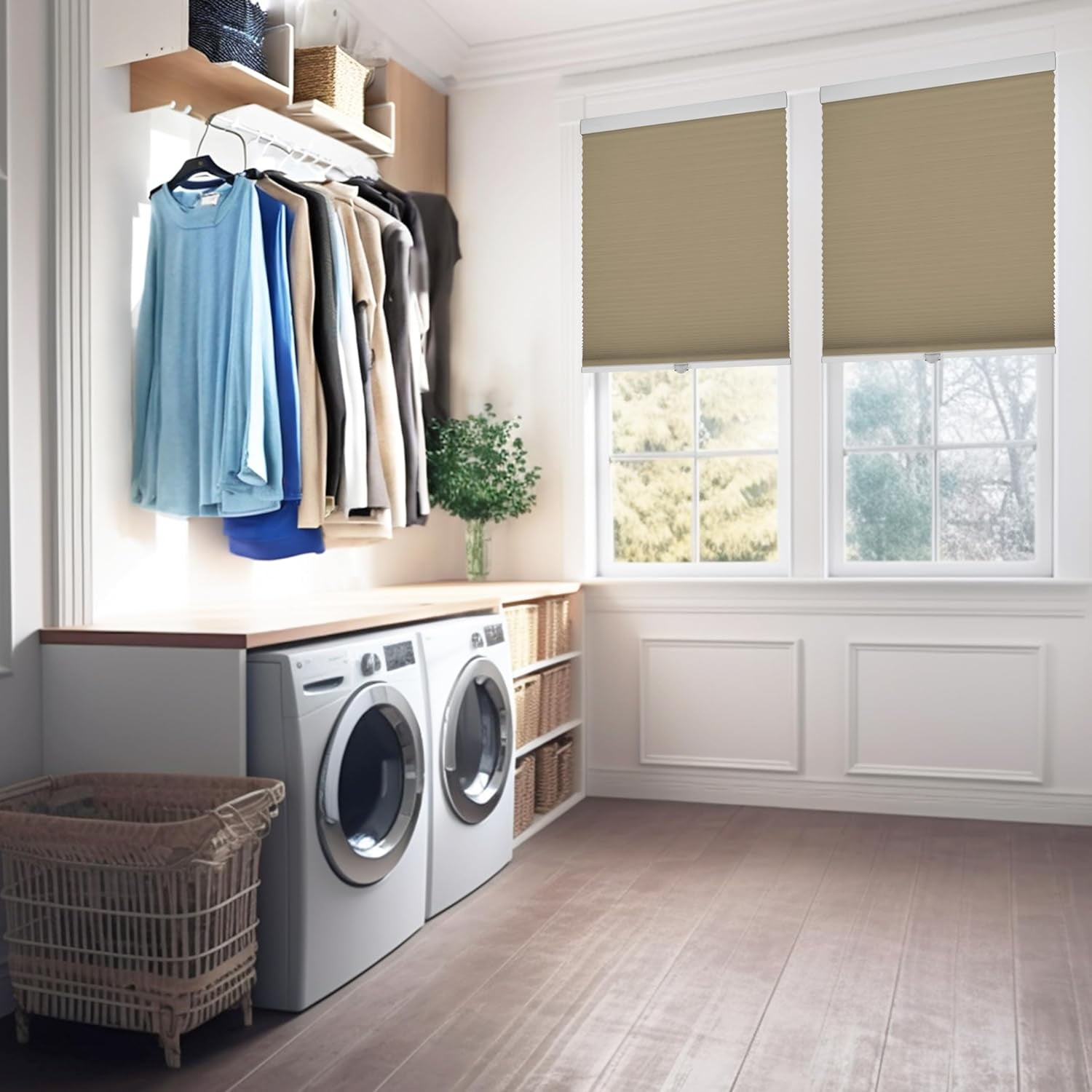 Chicology Sand Cordless Blackout Cellular Shades 61.5 in. W x 48 in. L