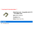 thumbnail image 2 of Brake Hose Lock - Compatible with 1971 - 1974 BMW 3.0CS 1972 1973, 2 of 2