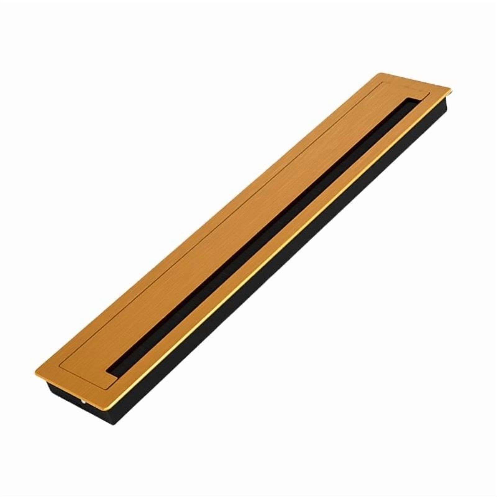 Thickening Aluminum Desk Cable Management Grommets with Brush Rectangle Cord Hole Cover for Office Computer Table