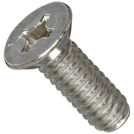 

18-8 Stainless Steel Machine Screw Plain Finish Flat Head Phillips Drive Meets ASME B18.6.3 7/16 Length Fully Threaded #8-32 UNC Threads (Pack of 100)