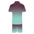thumbnail image 3 of toraway Mode Costumes pour Hommes Coupe Régulière Sépare Costume Imprimé Mode Dégradé Rayé TTTG, 3 of 4