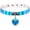 D:Blue color, variant on Rainbow Heart Collar Leather Choker for Women Adjustable Gothic Punk Love Catwoman Necklace Heart Choker Valentine's Day Gift Rave Costume Accessories