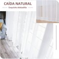 thumbnail image 4 of 2 Paneles de Cortinas traslúcidas, Ligero Vertical Cortinas con Bolsillo para Barra, Cortinas Transparentes para Recamara y Sala, Equilibrar La Privacidad y La Luz (Blanco), 4 of 8