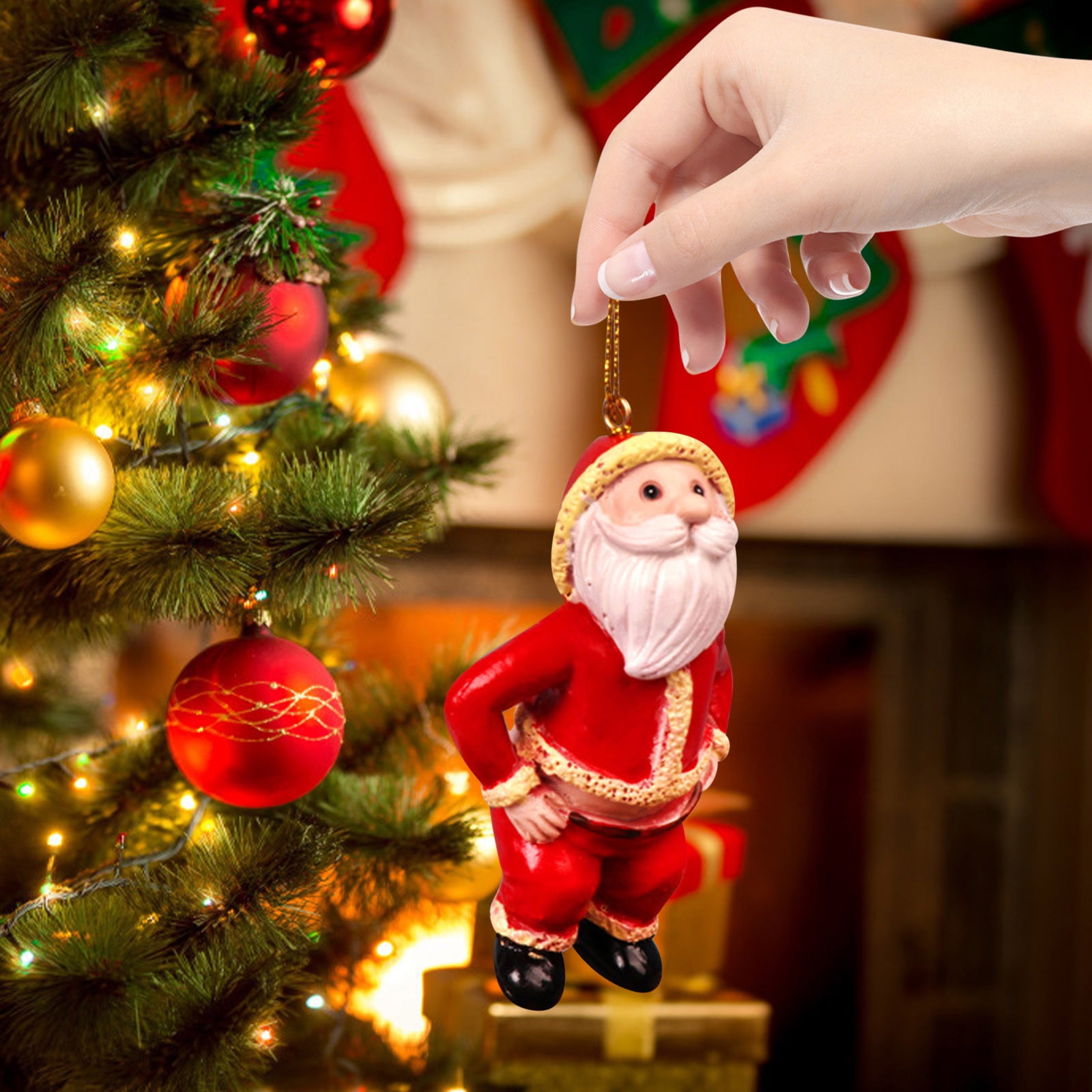 Santa Claus Ornaments Hanging Decorations Pendants Christmas Tree Decor 