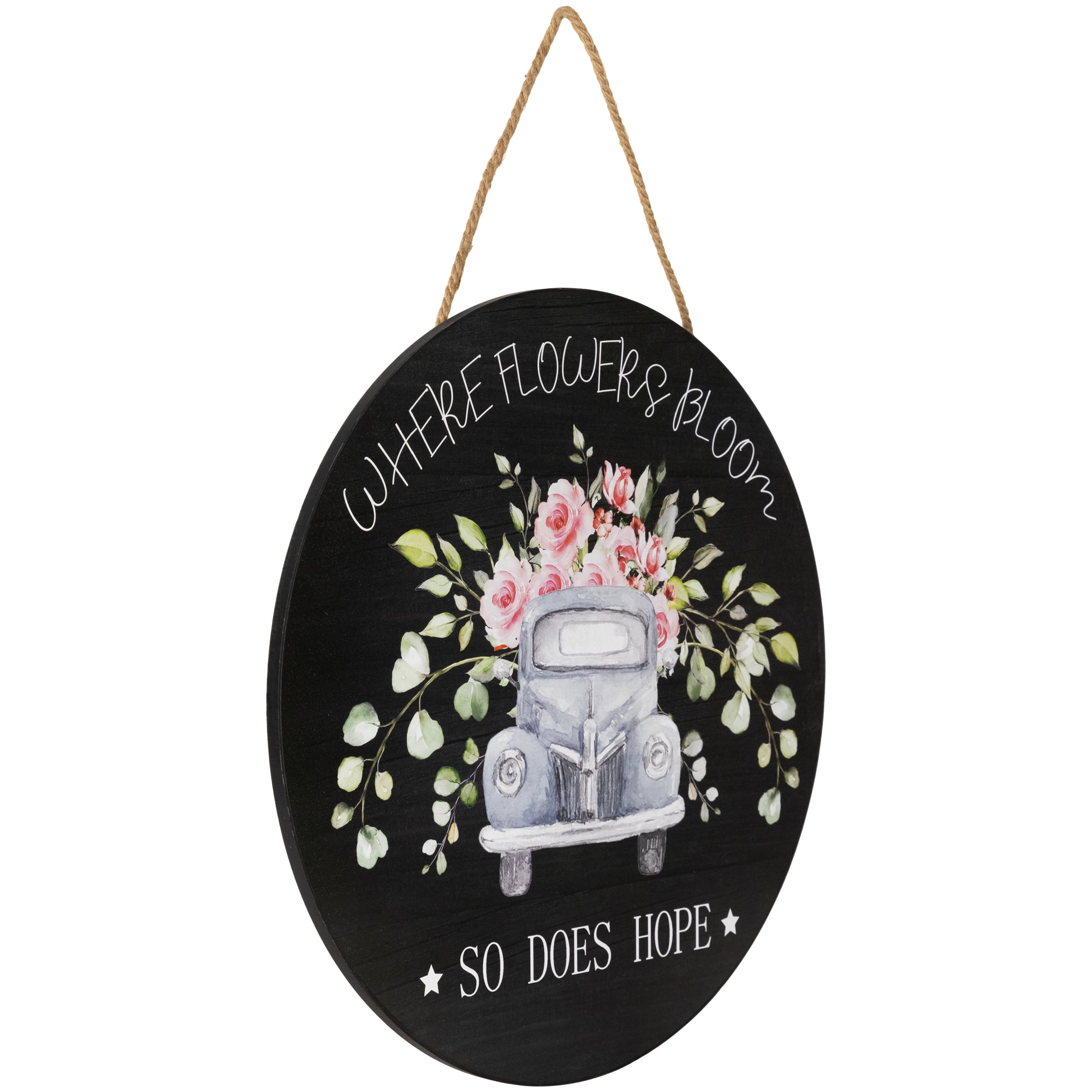 Northlight Where Flowers Bloom Wooden Wall Sign - 15.75"