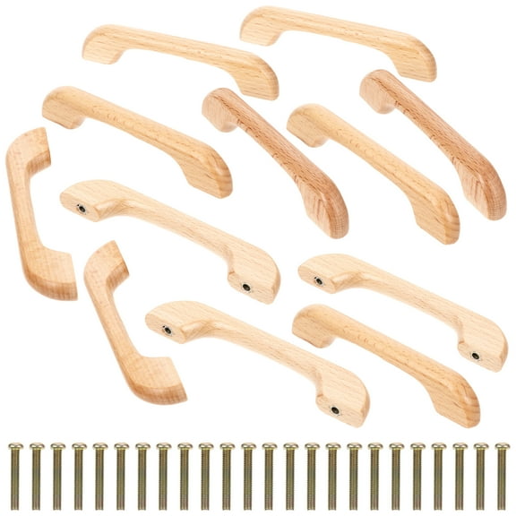 36 Pcs Wooden Handle Decor Drawer Pulls Cabinet/ Closet Kitchen Door Knobs Cupboard Handles