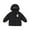 Black, variant on Esaierr Toddler Baby Winter Jacket for Kids Boys Girls Cotton Coats Windproof Warm Snowsuit Solid Color Thickening Cotton Jacket Coats with Hooded 2-12 Years