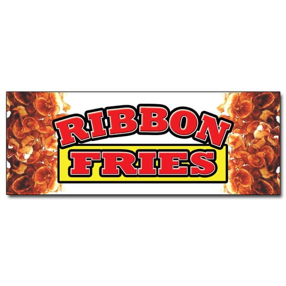 48" RIBBON FRIES DECAL sticker hot chips french