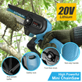 thumbnail image 7 of Dereal Mini Chainsaw 4in Cordless Handheld Portable Battery Powered Pruning Shears for Trimming, 7 of 7