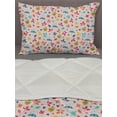 thumbnail image 3 of Autumn Comforter & Sham Bedding Set, Continuous Demonstration of Apples Leaves Umbrella Rainy Season Art, 3 pcs Duvet Set Microfiber Filling Quilt, 5 Sizes, Pearl and Multicolor, by Ambesonne, 3 of 4