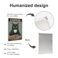thumbnail image 3 of Bold Coffee Because Murder Is Wrong Black Cat Tin Sign – 8x12 Inch Metal Wall Art for Alternative Home Decor, Cafe, or Office – Gift for Indie Cat Lovers, 3 of 8