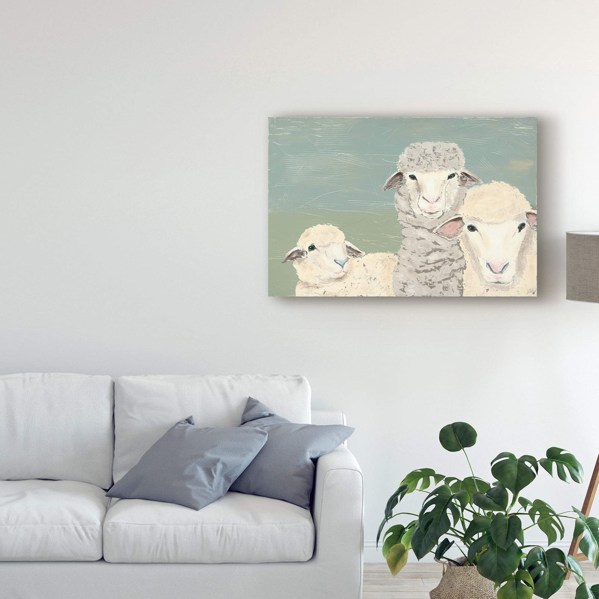 Trademark Fine Art 'Bashful Sheep II' Canvas Art by Jade Reynolds