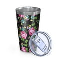 thumbnail image 2 of 16oz Tumblers Pioneer Flower Floral Print Pattern Stainless Steel Vacuum Insulated Double Wall Travel Tumbler Cups Mug with Lid and Straw,Cleaning Brush for Coffee,Tea, 2 of 4