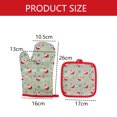 thumbnail image 2 of Juego de 2 manoplas y agarraderas para horno navideños, almohadillas resistentes al calor, guantes de cocina para manipular utensilios de cocina, utensilios para hornear y barbacoa, 2 of 5