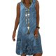 thumbnail image 3 of Vestido De Mujer Con Cuello En V Vestido De Chaleco Sin Mangas Con Estampado De Tela De Verano, Gris, L Eigraketly AP002185-03, 3 of 4