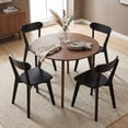 thumbnail image 4 of Dayalane Solid Wood Dining Chairs Set of 4, Mid Century Modern Kitchen Chairs with Curved Open Back, Farmhouse Style for Dining Room, Living Room,Black, 4 of 12