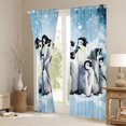 thumbnail image 3 of jejeloiu Cute Penguin Curtains Pack of 2 (42x84 Each),Wild Animal Curtains Blackout,Gray Blue Bedroom Curtains For Boys Girls,Luxury Bedroom Decor, 3 of 6