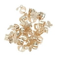 thumbnail image 5 of Unique Bargains 20 Hair Cuffs Dreadlock Hollow Butterfly Dreadlock Hair Clips Gold Tone, 5 of 5