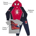 thumbnail image 6 of Marvel Characters Boys, Hoodie, Graphic Shirt, and Jogger Pants, 3-pack Clothes Set (Sizes 3T, 4T, 5-7), 6 of 12