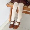 thumbnail image 4 of Collants pour Filles Leggings Couleur Unie Confort Collants 1-10 Ans Blanc, 4 of 5