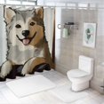 thumbnail image 7 of Patifu Dog Table Digital Art Shower Curtain 100% Polyester with Hooks 36"x72, 7 of 7