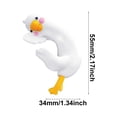 thumbnail image 3 of 1PC Resin Goose Figurine Computer Monitor Decor,Cute Mini Goose Statues for Car Dashboard,Funny Desk/TV/Photo Frame Decorations (White Goose), 3 of 8