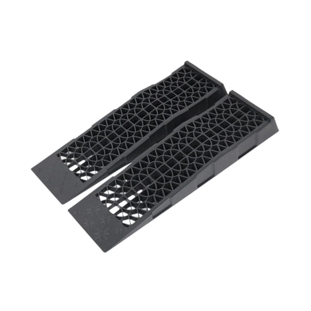 Ruiboury 2 Pieces Car Ramps Low Profile Changes Slip or Flower Anti Maintenance Oil Texture Portable Flower Texture 69.8x20x7.8 cm