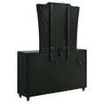 thumbnail image 6 of Coaster Lorient 8-Drawer Velvet Upholstered LED Dresser with Mirror in Black, 6 of 13