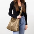 thumbnail image 2 of Bolso de mano de pana para mujer, con cremallera, informal, de gran capacidad, con bolsillos, 2 of 5