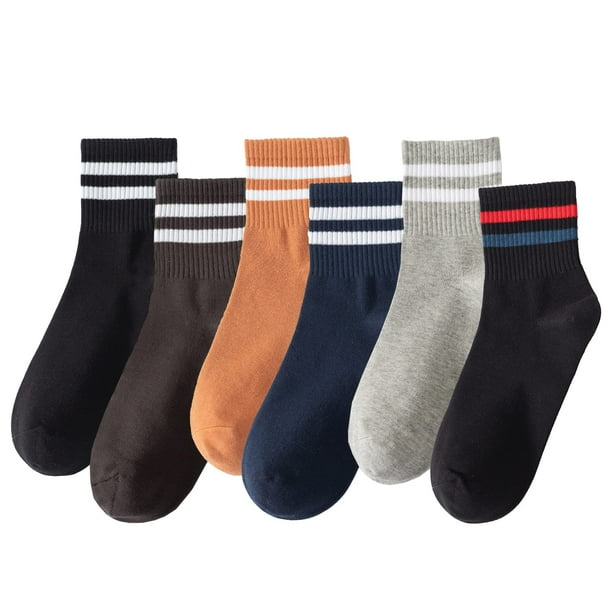 Calcetines deportivos a rayas para mujer, 6 pares, de Calcetines Digoon