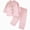 G819-Light Pink, variant on HFHAPW Girls Satin Long Sleeve Button-Down Pajamas Set Sleepwear Loungewear,4-5 Y