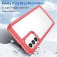 thumbnail image 6 of Feishell Clear Case for Samsung Galaxy A13 5G 6.5 inch,Shockproof Hybrid Soft TPU Bumper Anti-Scratch Hard Acrylic Back Transparent Slim Phone Case Cover,Red, 6 of 8