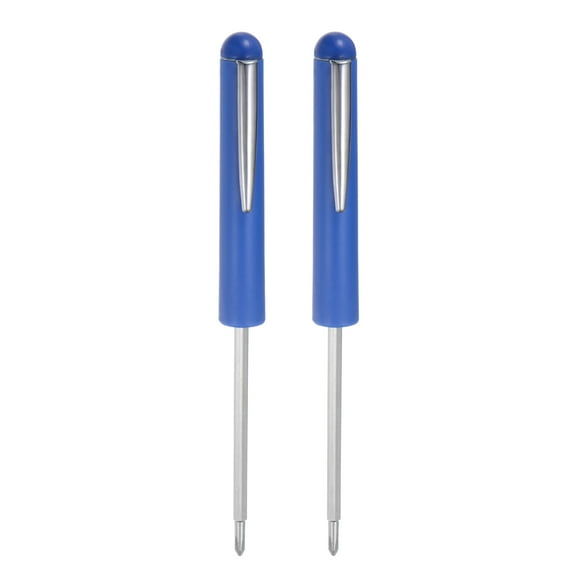 Uxcell 2pcs Non-Magnetic Pocket Screwdriver 3mm Phillips 3mm Slotted with Clip