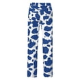 thumbnail image 5 of RUTAYY Women's Pants Casual High Waist Wide Leg Cow Print Straight Leg Loose Fit Denim Style Comfortable Elegant Chic Trousers, 5 of 5