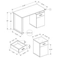 thumbnail image 3 of White Marble Look and Storage - 48" Computer Desk for a Stylish Home Office, 3 of 3