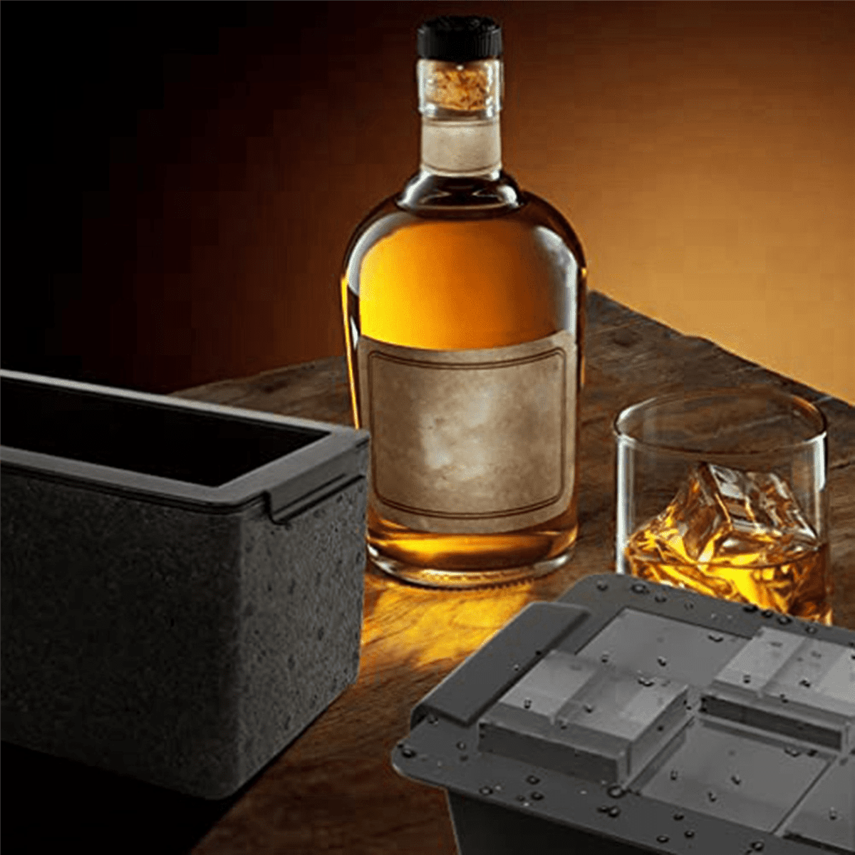 2X Clear Ice Maker, Clear Ice Square Tray Make 8 Big Square Ice Square, Ice Square Maker for Cocktails