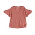 thumbnail image 1 of bar III Womens Draped Knit Blouse, Pink, XX-Small, 1 of 2