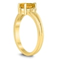 thumbnail image 2 of SZUL Women's 7X5MM Citrine and Diamond Pear Shaped Open Three Stone Ring in 10K Yellow Gold, 2 of 4