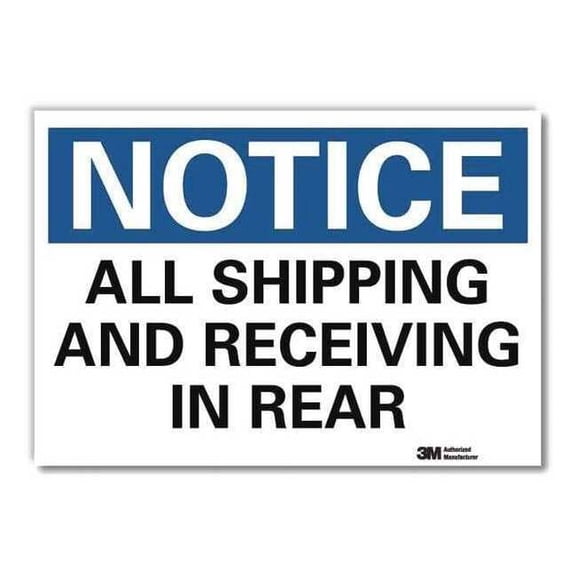 Lyle Notice Sign,7 in x 10 in,Rflct Sheeting U5-1055-RD_10X7
