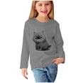 thumbnail image 2 of None Comfort Shirts for Baby Boys Crew Neck Graphic Gray Girls Blouses Fashion Clothes Long Sleeve Shirts, 2 of 5