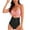 Black-03, variant on DISKEBUISS Women's One Pieces Swimsuits Front Cross Cutout High Waisted Swimwear Wrap Tie Back Bathing Suit S-XXL