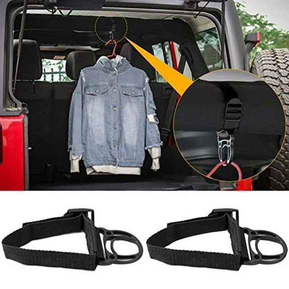 2Pcs Roll Bar Coat Hanger Clothes Hook for CJ YJ TJ LJ JK JKU JL JLU JT Sports Freedom and