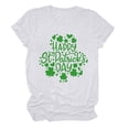 thumbnail image 2 of Meichang T-Shirt de la Saint-Patrick pour Femme, Trèfle Vert à Quatre Feuilles, T-Shirts Graphiques Verts, Hauts Décontractés à Manches Courtes, Col Rond, T-Shirts de la Saint-Patrick en Liquidation, 2 of 3