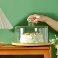 thumbnail image 4 of Wood Cake Dome Cake Display Server Tray for Dining Table Kitchen 260x167mm, 4 of 8