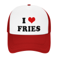 thumbnail image 2 of I Heart Fries Love Food Funny Trucker Hat Baseball Cap Unisex Red, 2 of 5