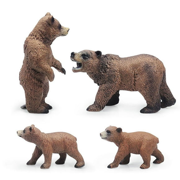 TopLLC Educational Toddler Toys Grizzlys Model Solid Brown Bear Standing Posture Female Bear Cub Cub Interactive Kids Toys for Age 3+