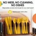thumbnail image 4 of Exquisite Yellow Disposable Spoons - Yellow Plastic Spoons - 100 Count, 4 of 10