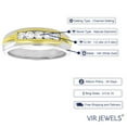 thumbnail image 4 of Vir Jewels 1/2 CTTW Men's 5 Stone Diamond Engagement Ring 14K Two Tone Gold SI Clarity, 4 of 6