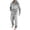 Silver, variant on Uikmnh Mens Leisure Soft Home Solid Shirt Pants Pajama Set Two Piece Long Warm Loungewear